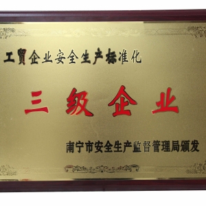 工貿企業(yè)安全生產標準化三級企業(yè)